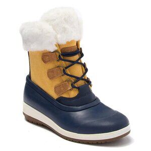 NEW Sperry Pacifica Alpine Waterproof Corduroy Faux Fur Trim Boots Sz. 11